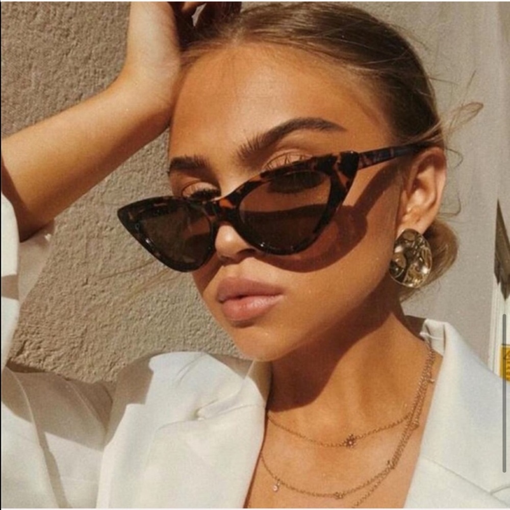 Tortoise Cat Eye  Fashion Sunglasses - Picture 5 of 6